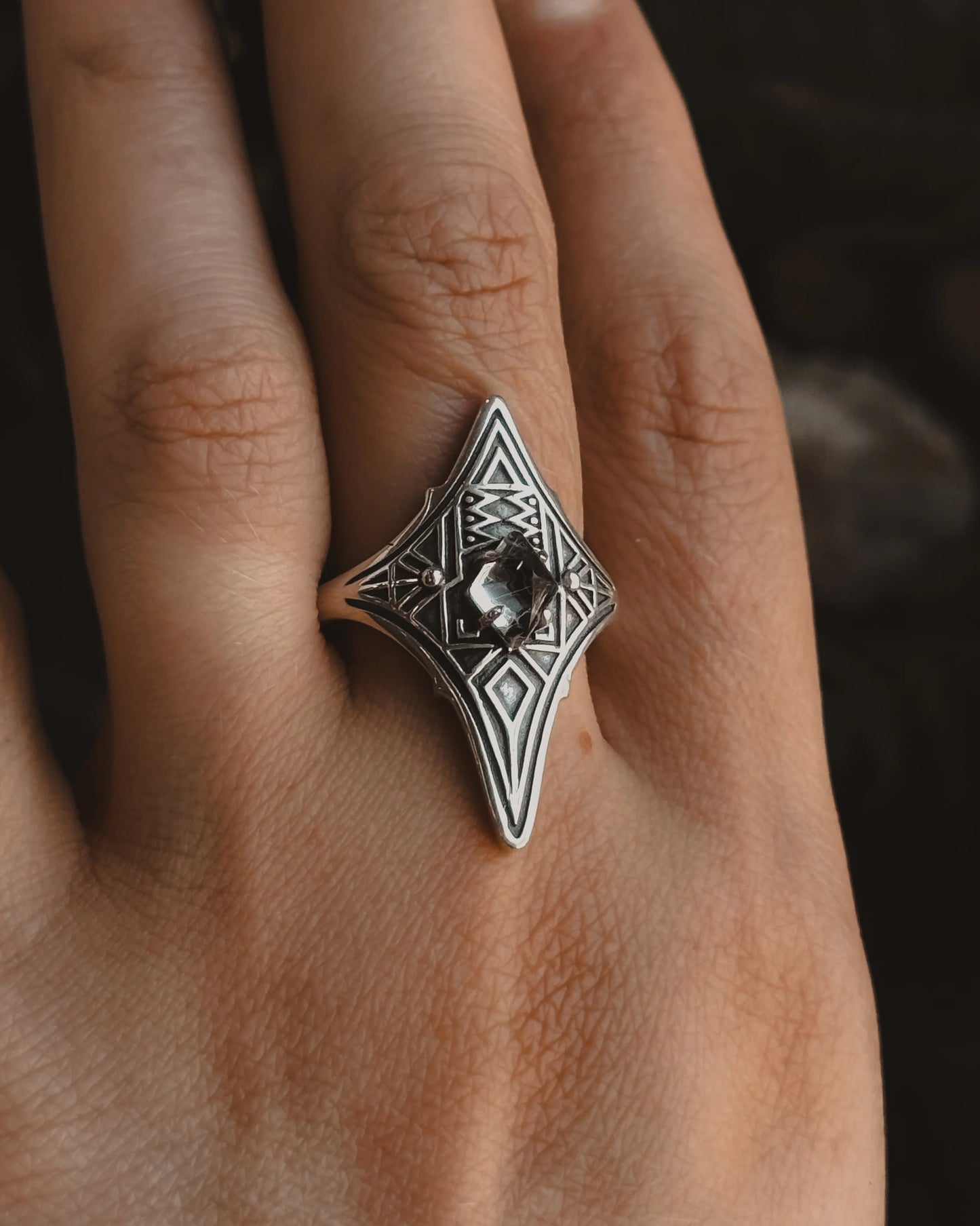 Armored Portal Diamond Shaped Ring