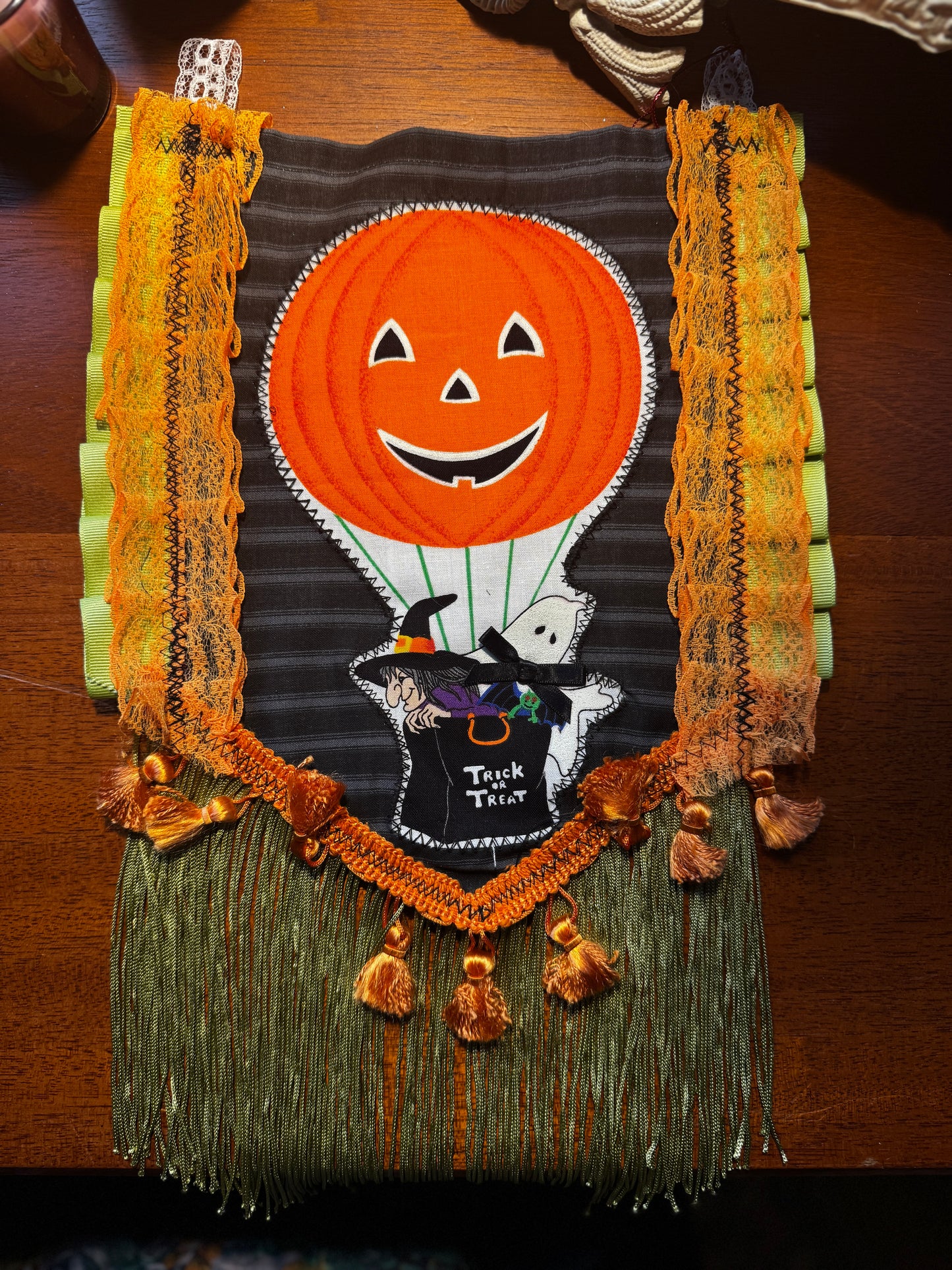 Trick or Treat Halloween Wall Flag Hanging by Dirty Pillows