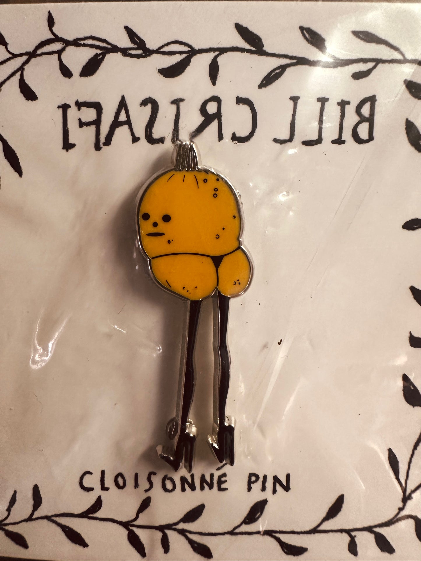 Pumpkin Thong Cloisonné Pin by Bill Crisafi