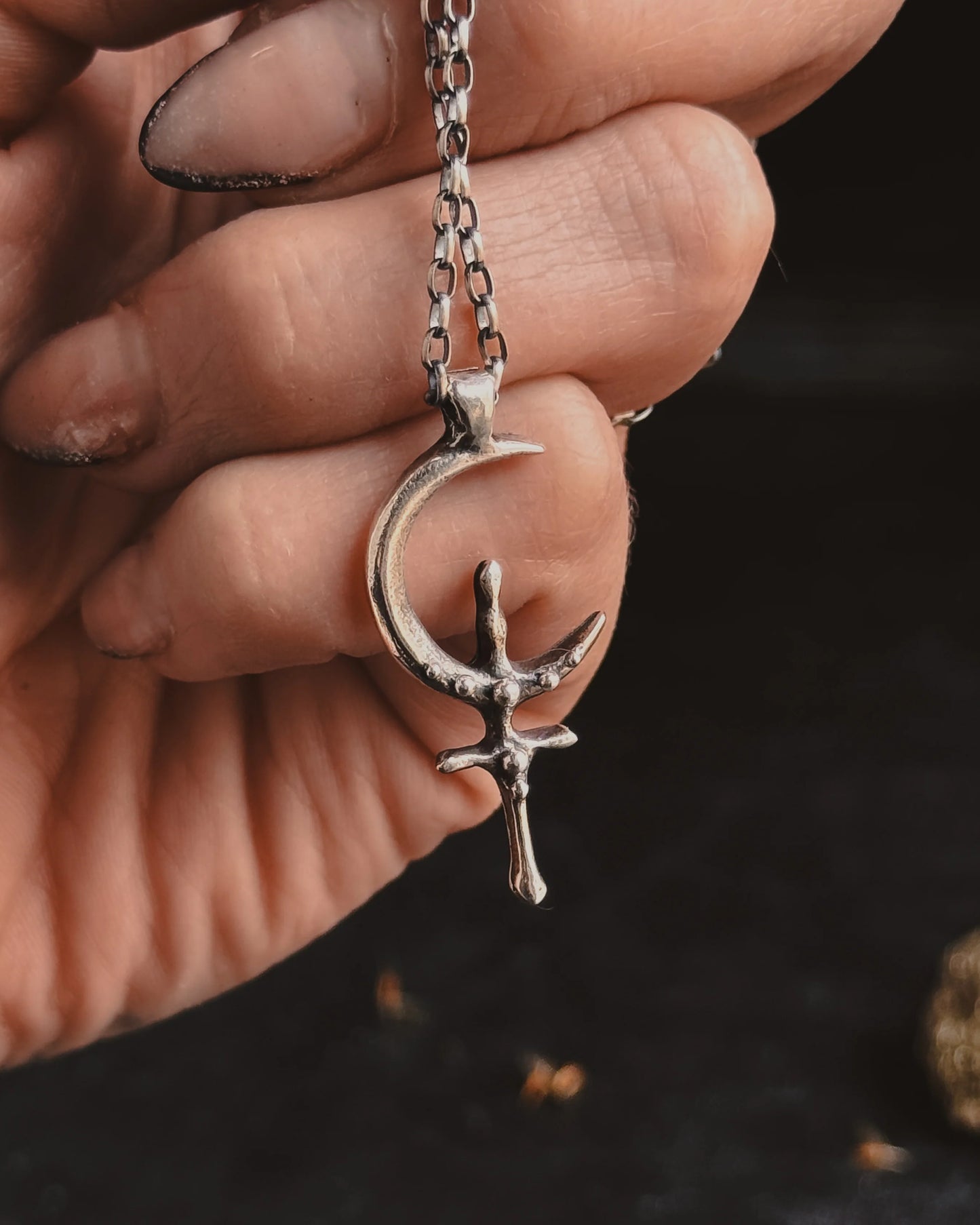 Lilith Cross Necklace | Silver