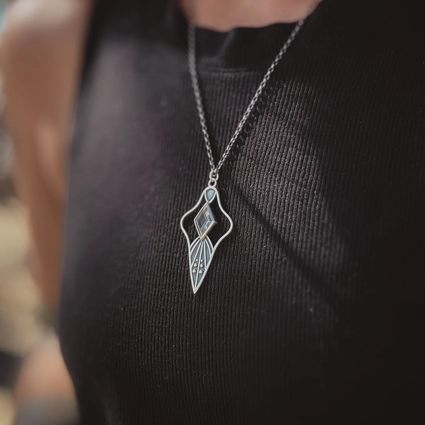 Mind's Eye Necklace Quartz Diamond Sterling Silver
