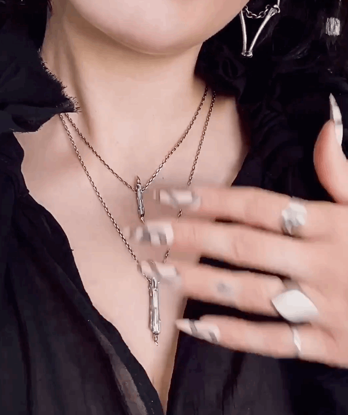 Midnight Society Pendant - Gold & Silver Candle Flames Available