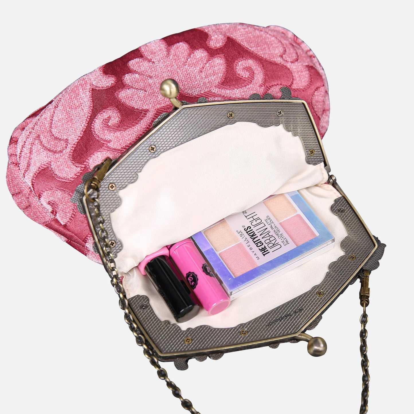Queen Rose Pink Chatelaine Purse Large