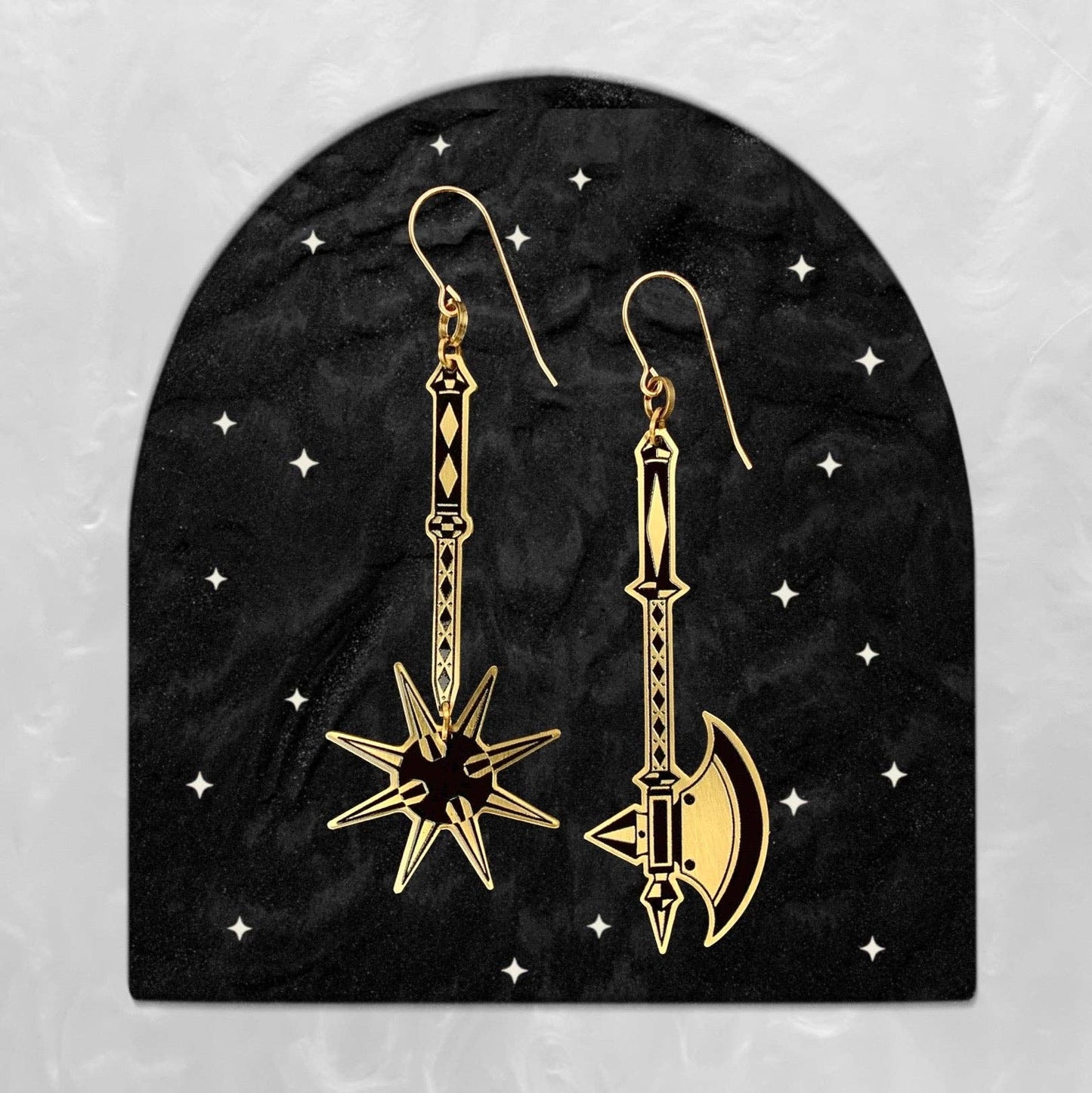 Arcarsenal Earrings by While Odin Sleeps