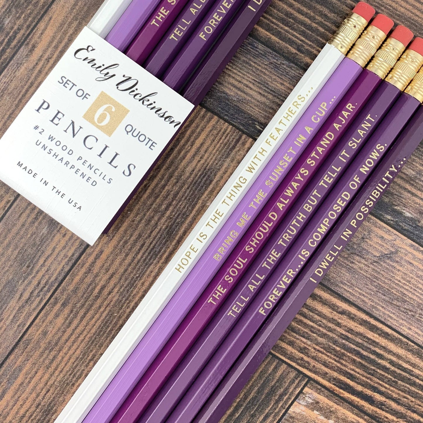 Emily Dickinson Poetry Pencils for Mothers Day