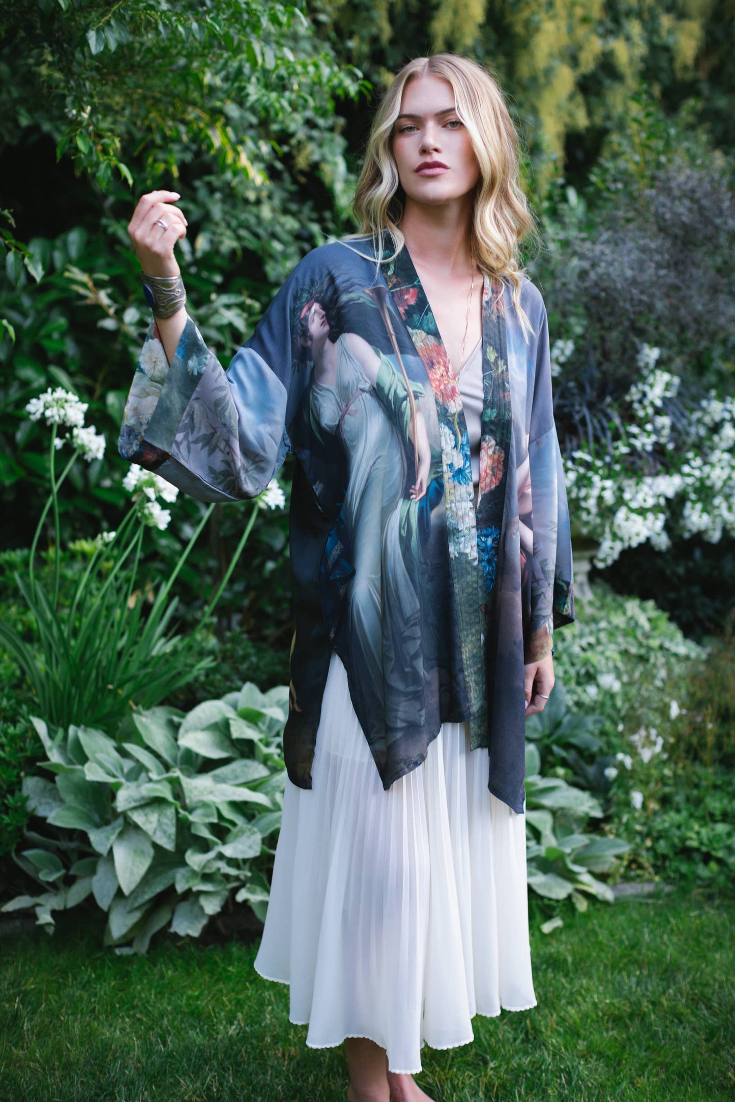 Reverie Matinée Duster Kimono w/ Muses and Swan
