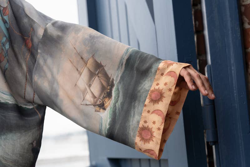 Hold Fast Pixie Duster Cropped Kimono w/ Boat