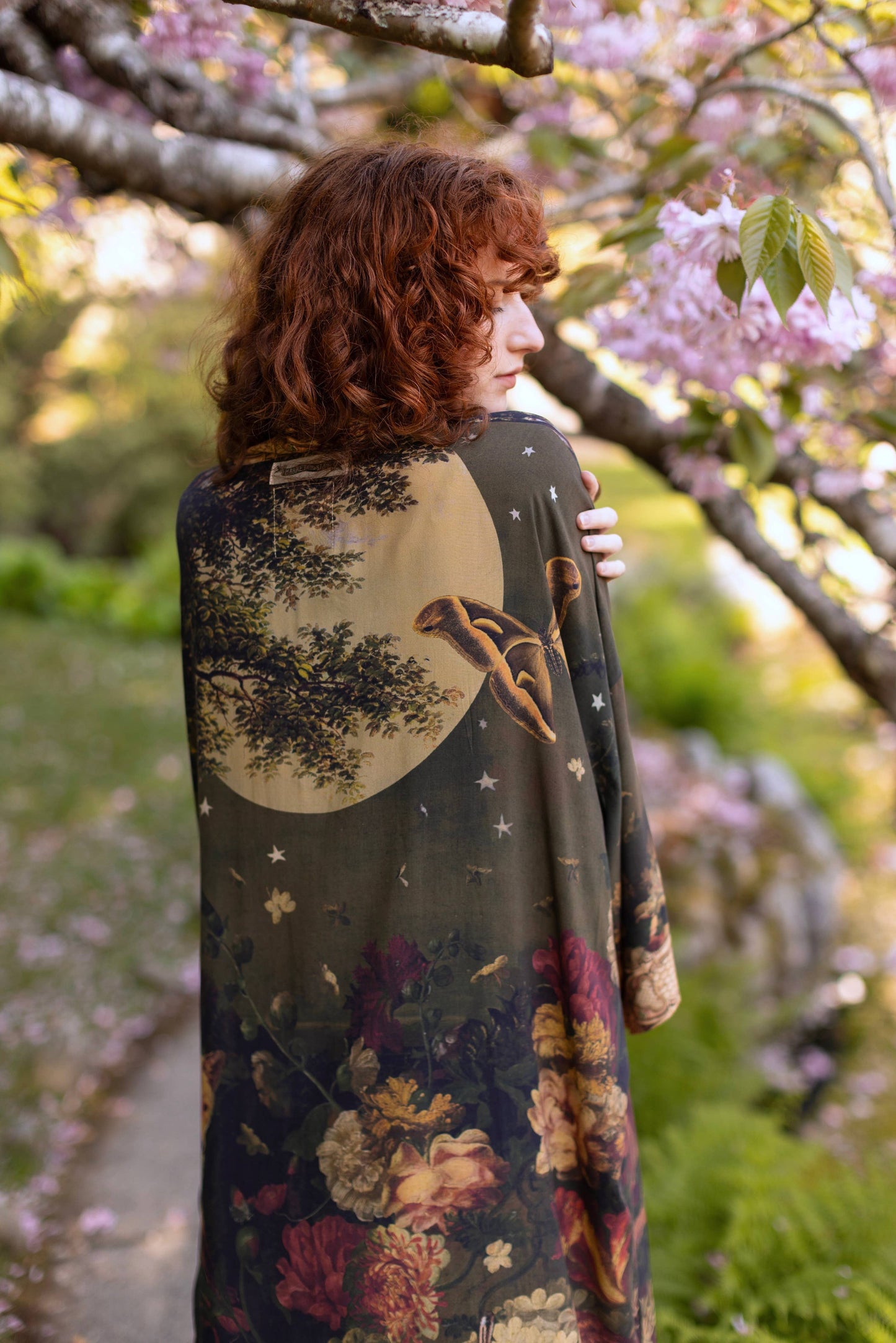 The Messenger Opera Duster Robe w/ Joan of Arc & Florals