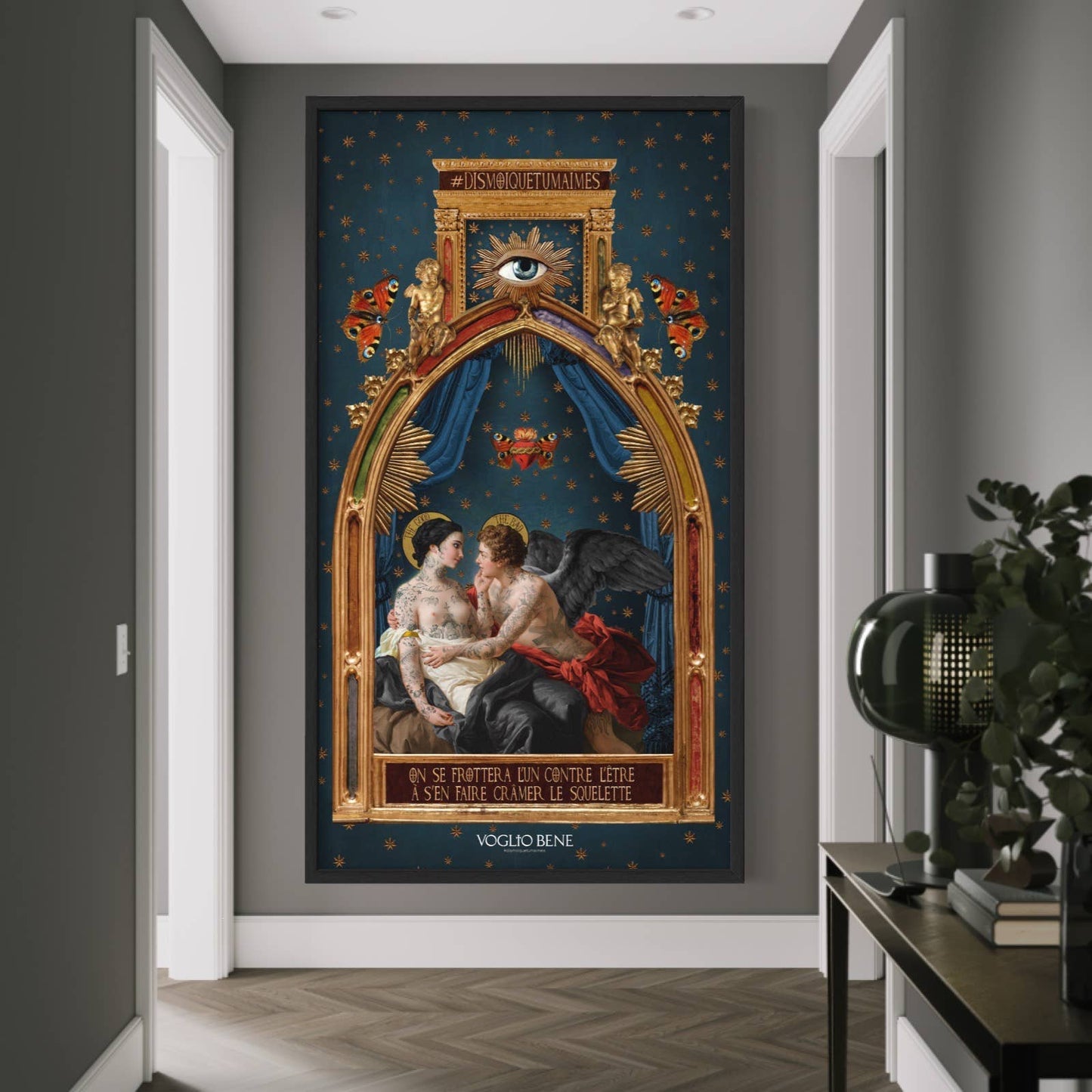 One Against Being Velvet Wall Tapestry by Voglio Bene (93x54”)