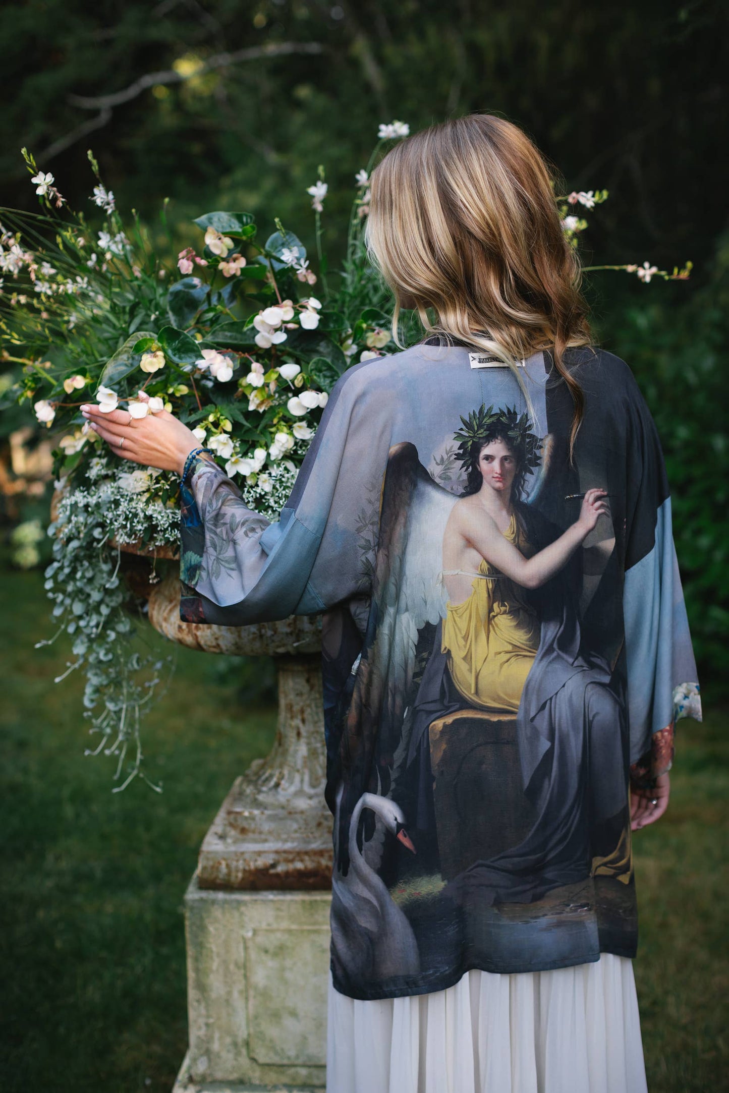 Reverie Matinée Duster Kimono w/ Muses and Swan