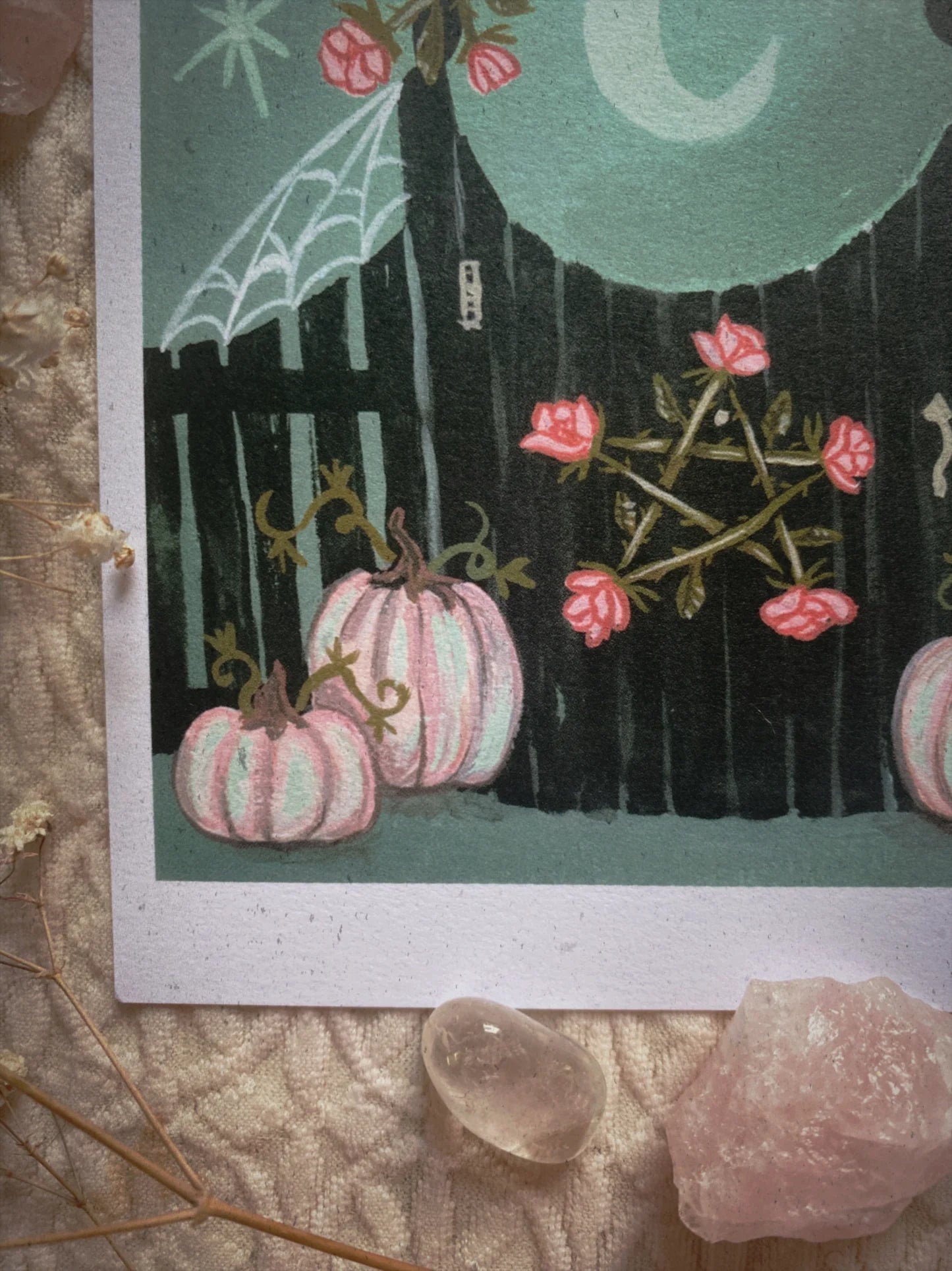 The Witch's Garden Gate 5x7 Art Print by Olivia Faust