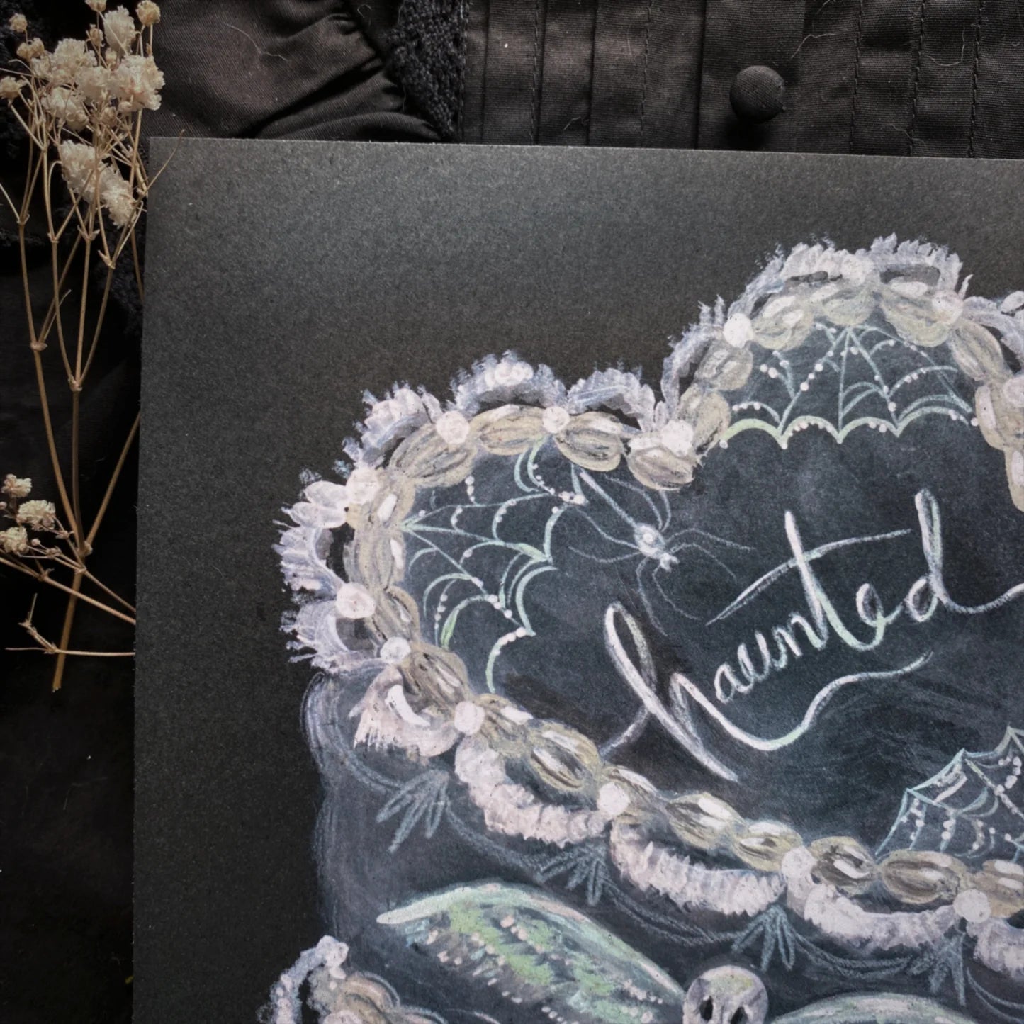 Haunted Cake 8x8 Art Print by Olivia Faust