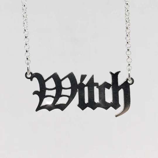 Witch Nameplate Necklace
