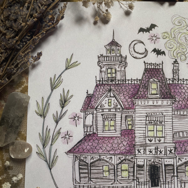 Practical Magic House 8x8 by Olivia Faust