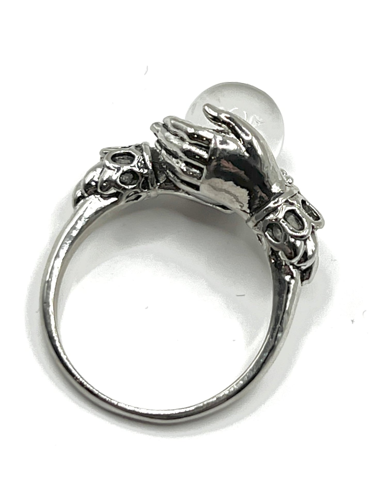 Crystal Ball Fortune Teller Ring - Silver Plated - Nocturne LLC