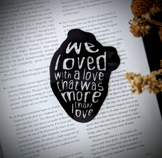 Edgar Allan Poe Annabel Lee Quote Heart Bookmark