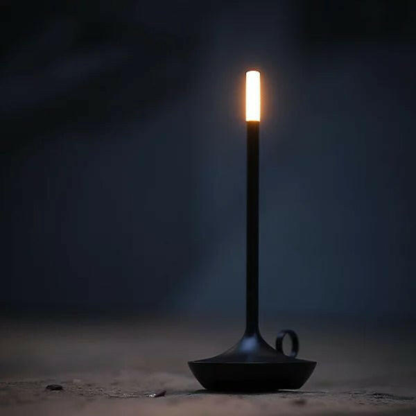 Dark Academia Rechargeable Candle Lamp - Black