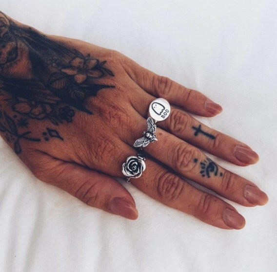 Death's Head Moth Ring - Sterling Silver