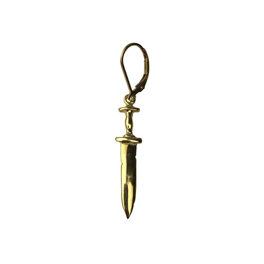 Gold Dagger Shorty Earring by Hellhound Jewelry - Nocturne LLC