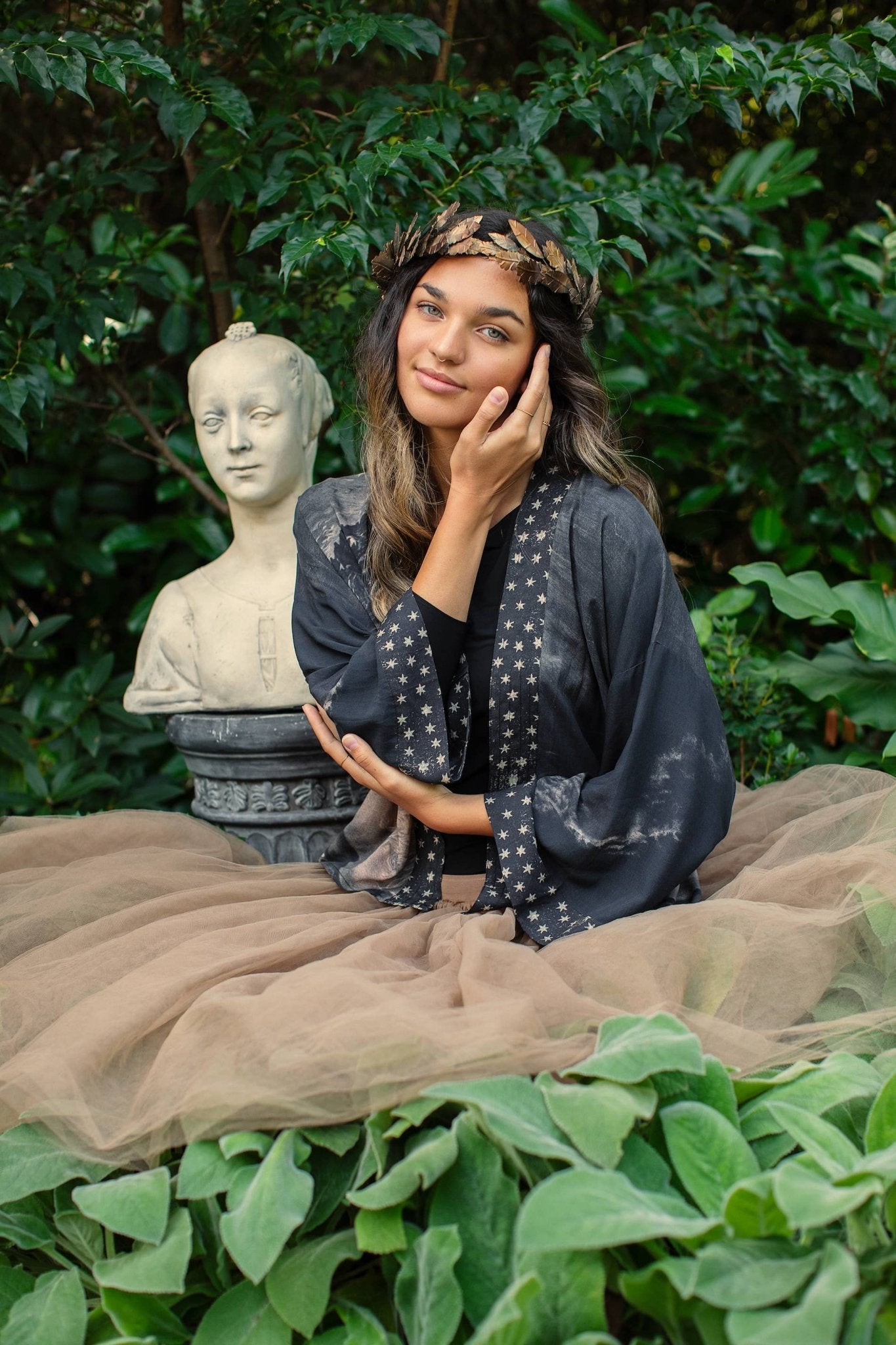 Love Conquers All (Cropped Bamboo Kimono) - Nocturne LLC