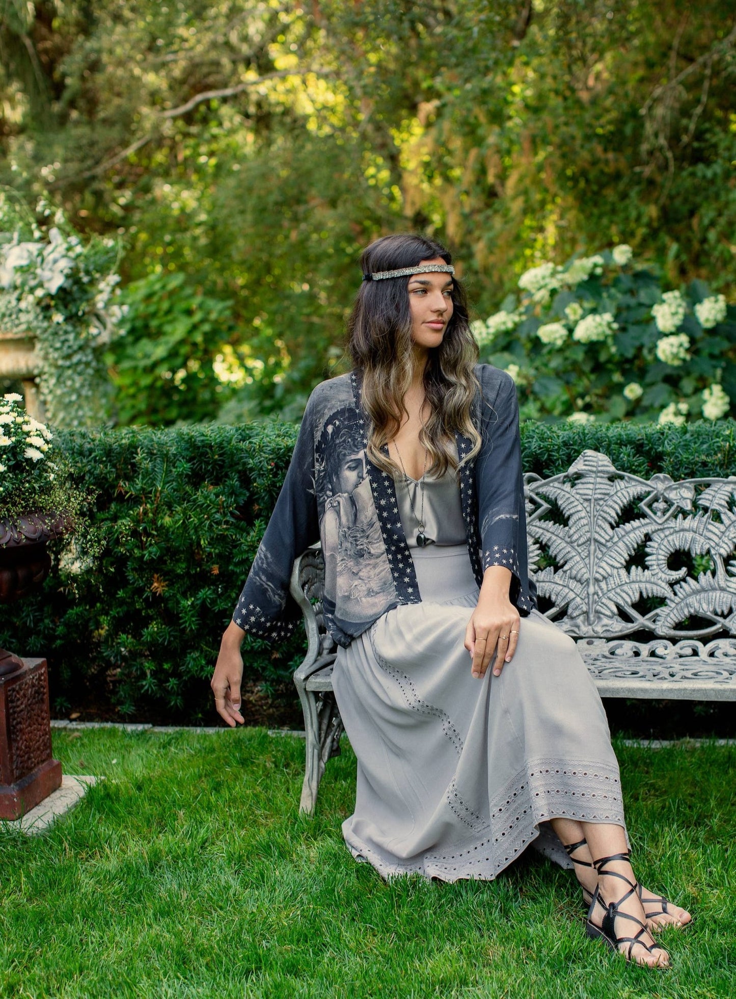 Love Conquers All (Cropped Bamboo Kimono) - Nocturne LLC