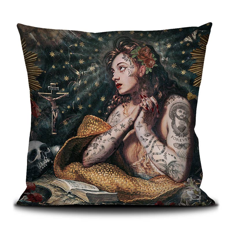 Mary Magdalene Pillow by Voglio Bene - Nocturne LLC