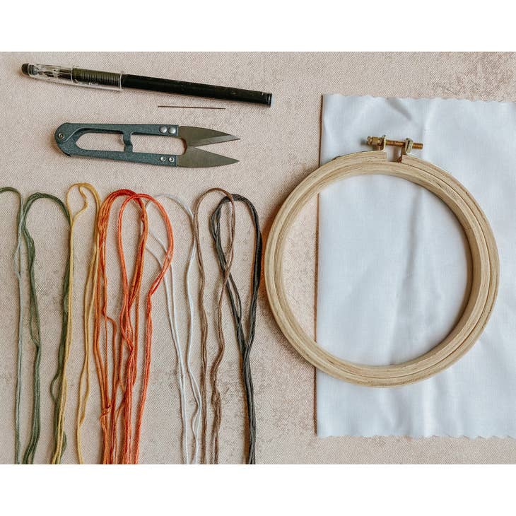 Monarchs & Milkweeds Embroidery Kit - Nocturne LLC