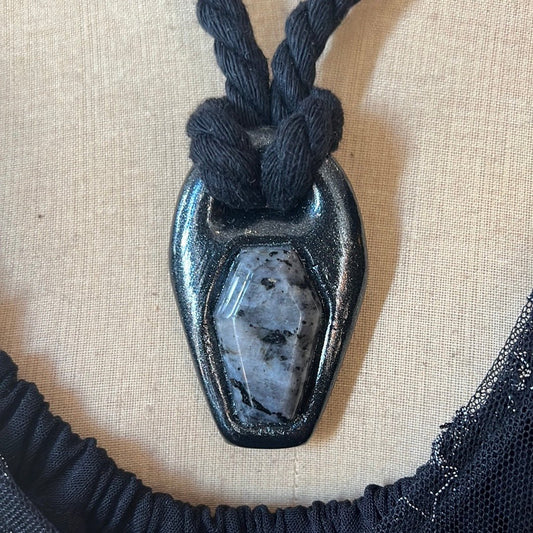 Mystic Merlinite Coffin Necklace by Become Spellbound - Nocturne LLC