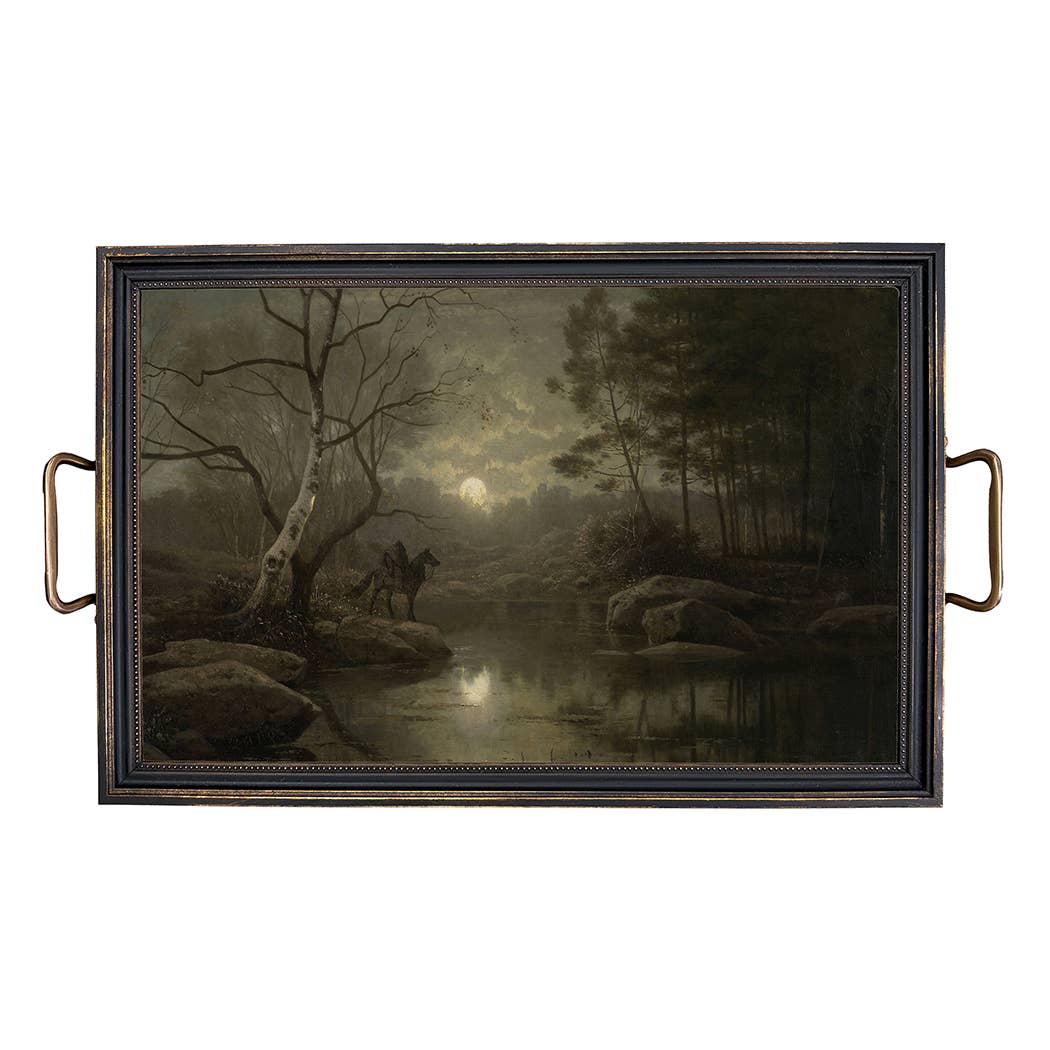 Headless Horseman Forest Scene Decorative Tray