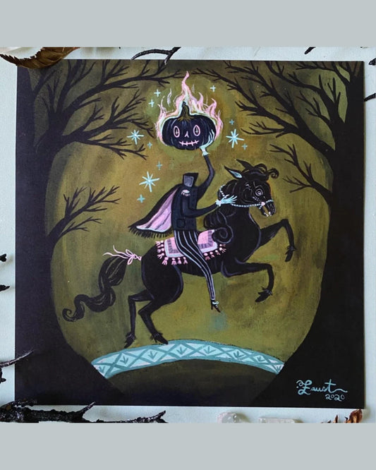 Headless Horseman 8x8 Art Print by Olivia Faust