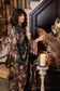 Momento Pixie Duster Crop Kimono w/ Floral, Starling & Skull