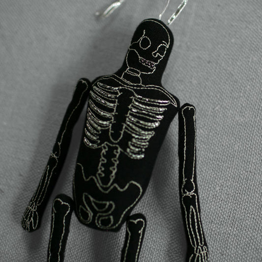 Lavender Skellys - Cotton & Lavender filled Art Doll Skeleton