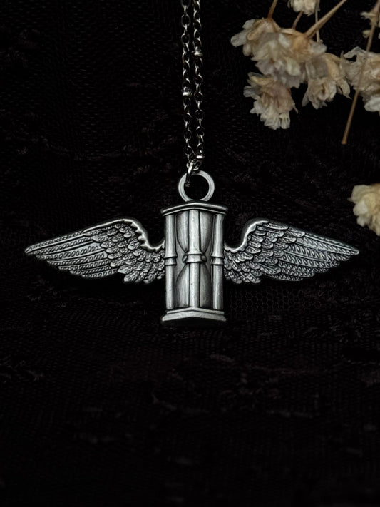 Hour Glass with Wings Necklace by Seance