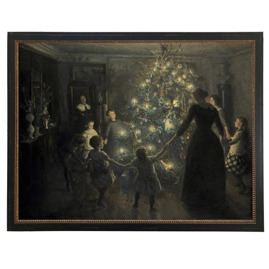 Vintage Family Christmas oil painting reproduction