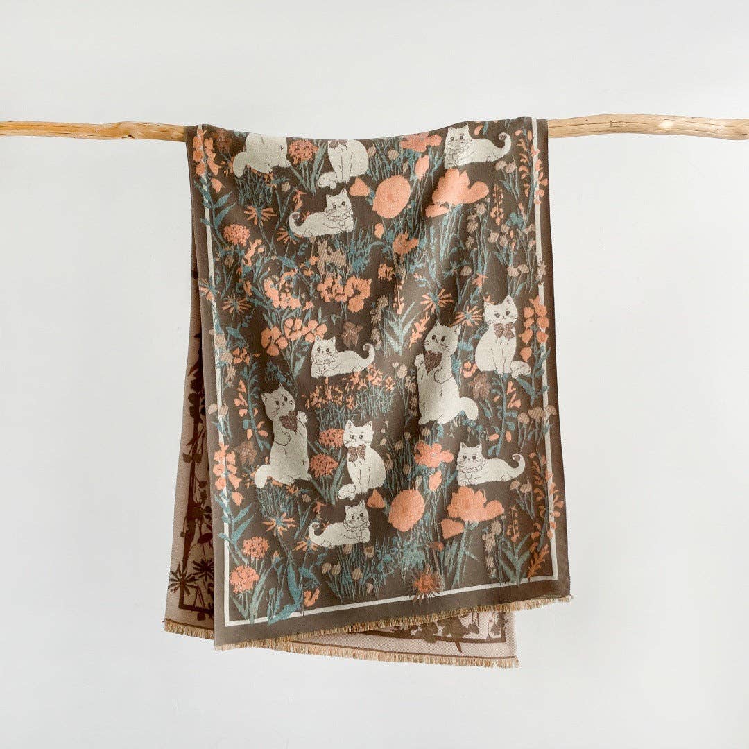 Cute Cat Scarf Shawl