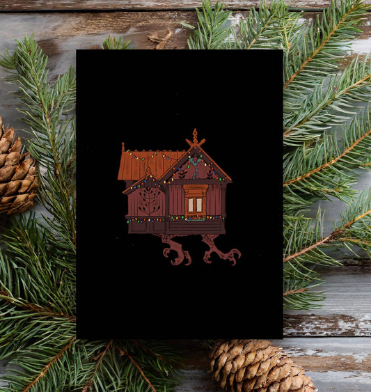 Baba Yaga Lights A6 Holiday Card