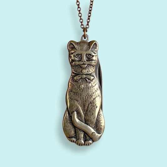 Cat Knife Necklace by Ornamental Things