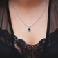 Black Onyx Sword-Pierced Heart Necklace