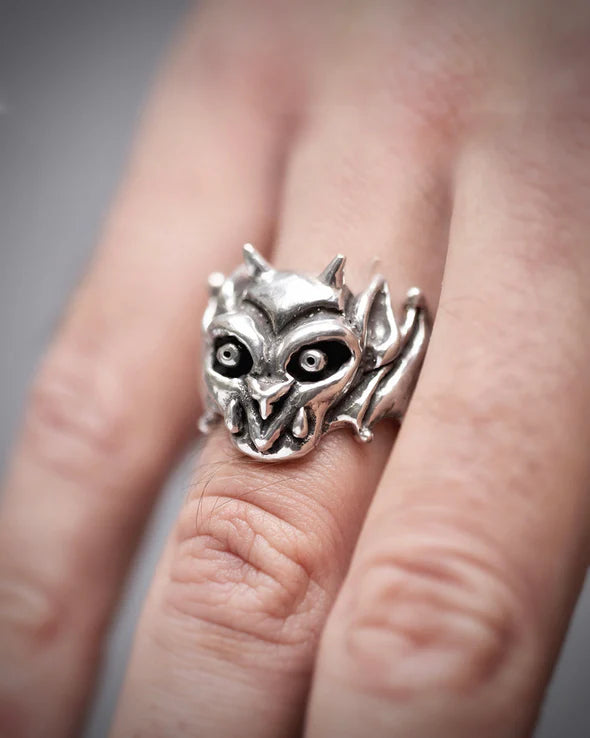Garnet Gargoyle Ring - Size 9