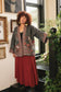 Flight of Fancy Fleece Cottage Cardigan Jacket w/Hummingbird