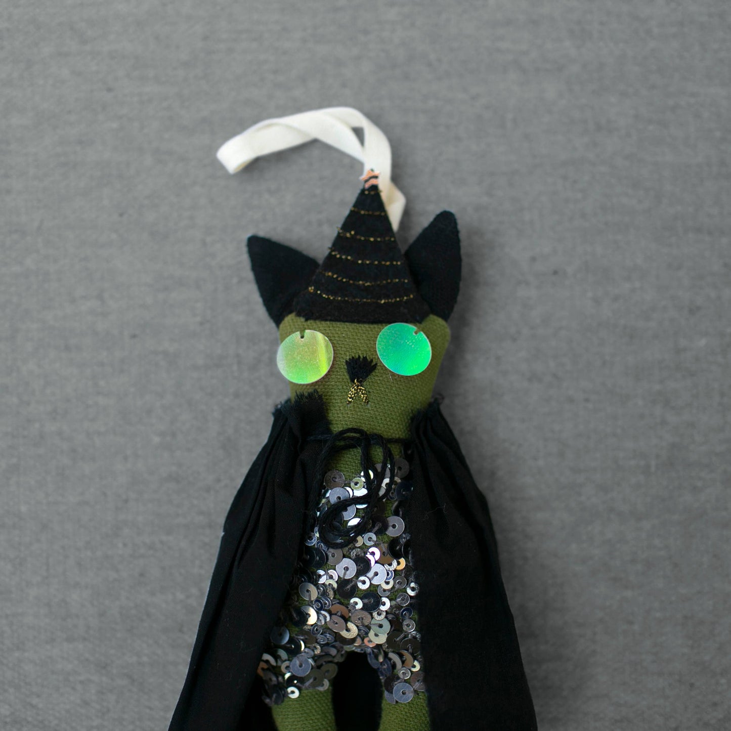 Embellished & Embroidered Wicked Witch Ornament