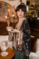 Momento Pixie Duster Crop Kimono w/ Floral, Starling & Skull