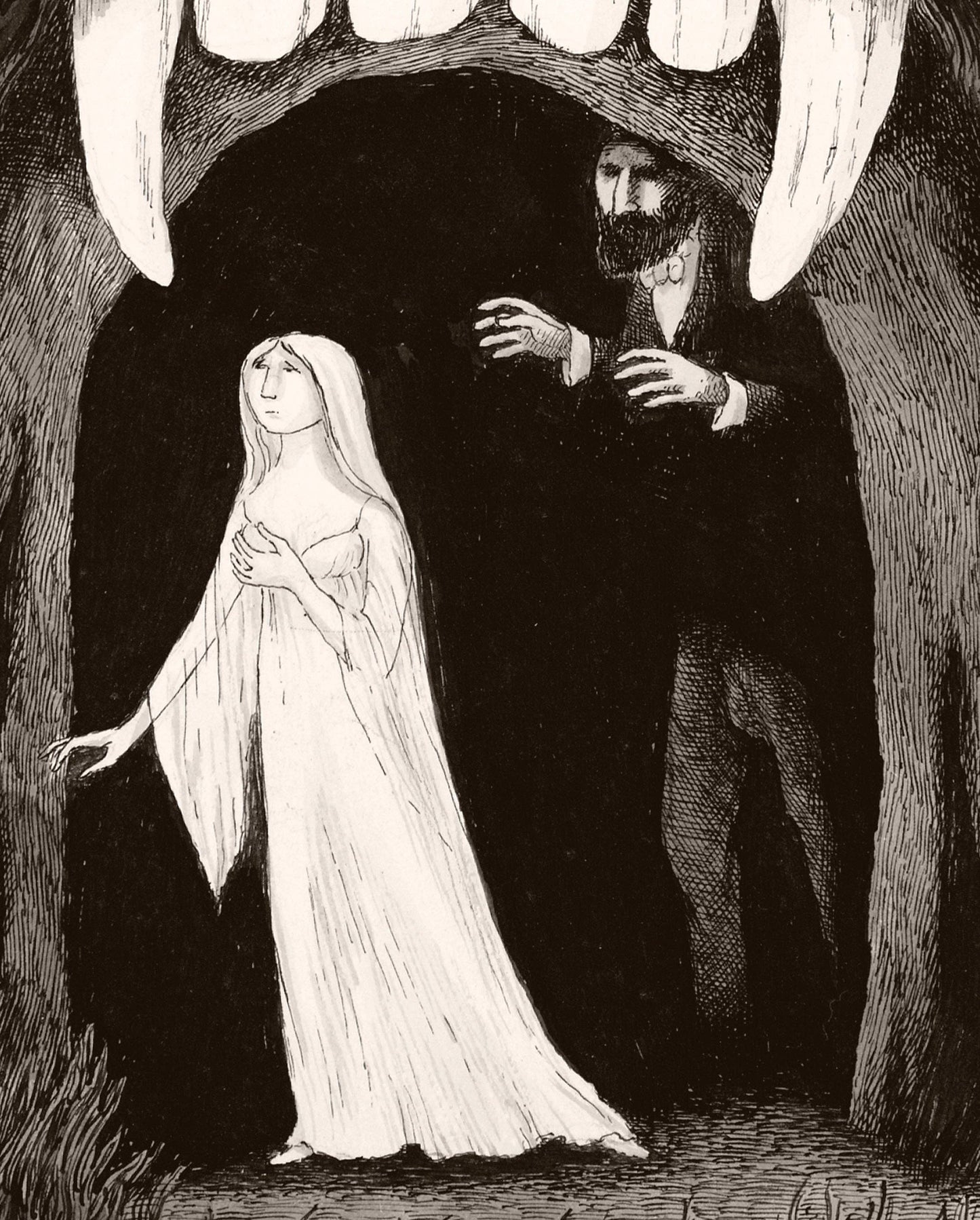 Edward Gorey: Dracula and Lucy Bookmark