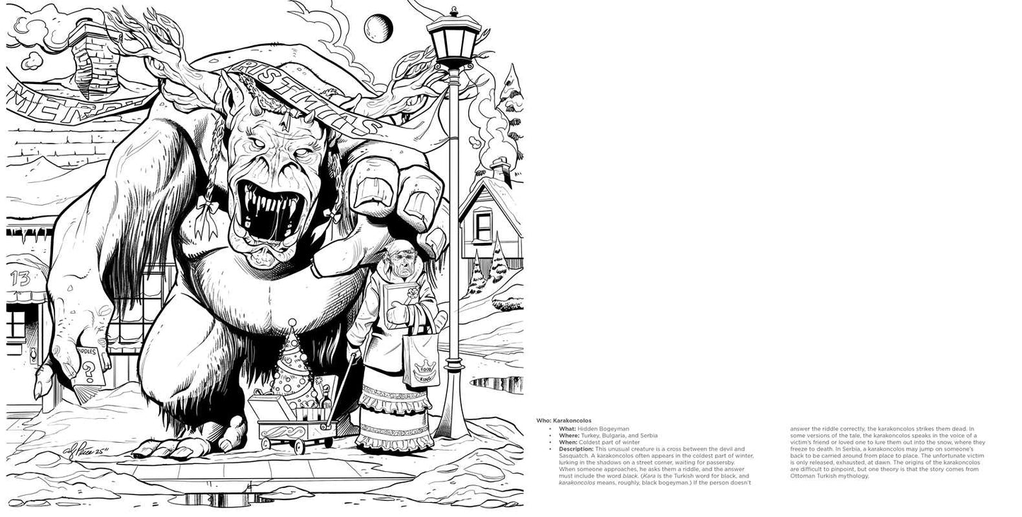 Creepy Krampus Coloring Book by Andy Price (Paperback)