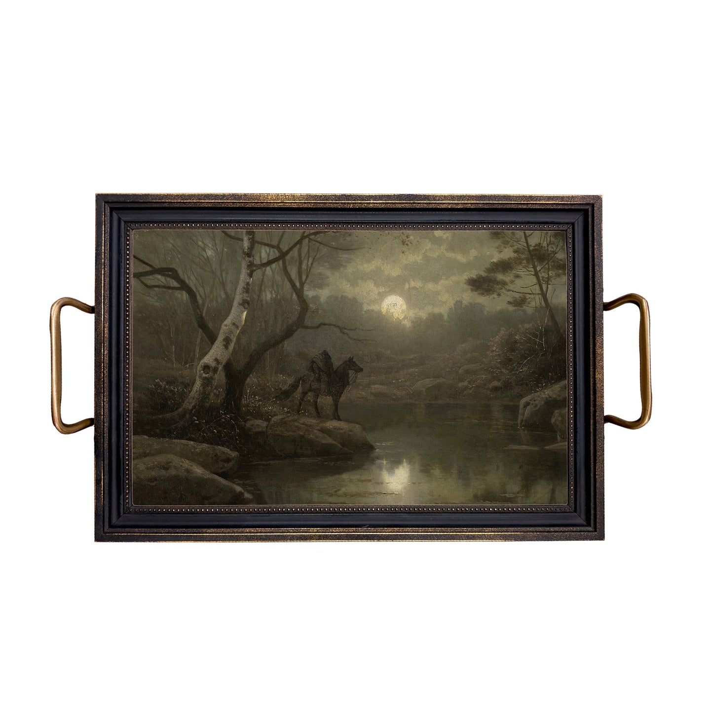 Headless Horseman Forest Scene Decorative Tray