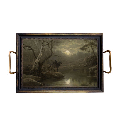 Headless Horseman Forest Scene Decorative Tray