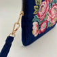 Peony - Prosperity Embroidered Velvet Everything Pouch