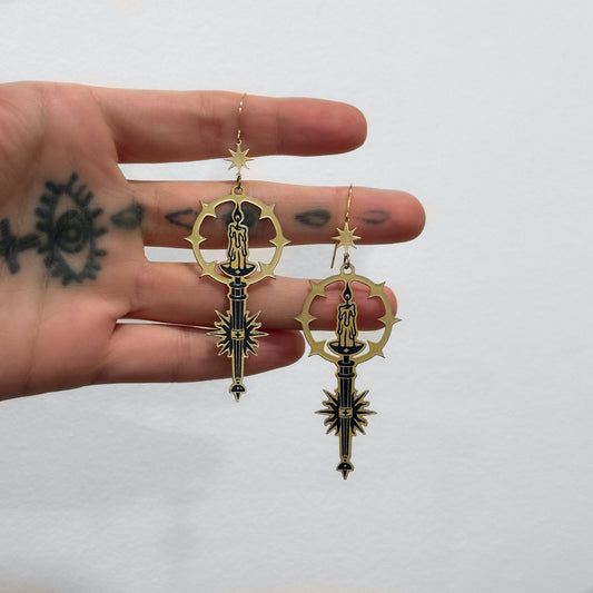 The Illustro Earrings by While Odin Sleeps