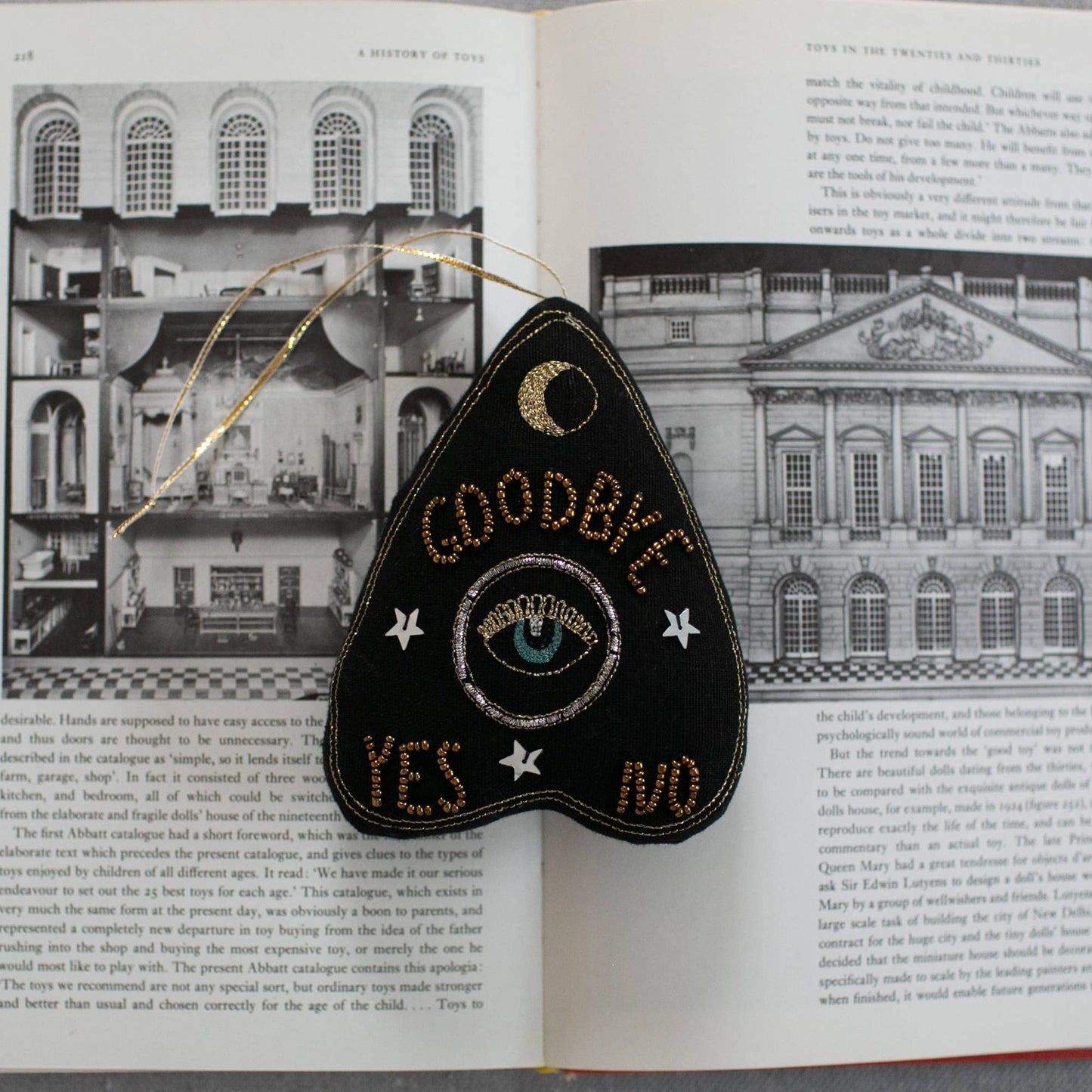 Ouija Board Planchette - Lavender & Cotton Ornament