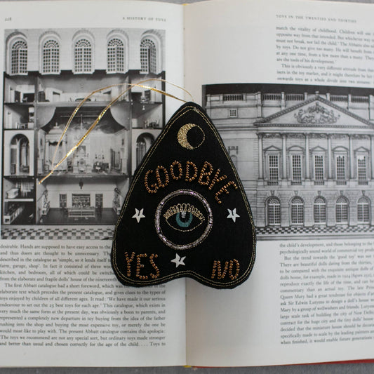 Ouija Board Planchette - Lavender & Cotton Ornament